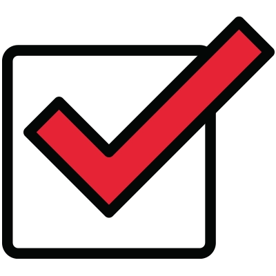 Checkmark icon representing improved outcomes with thrombectomy and CAVT