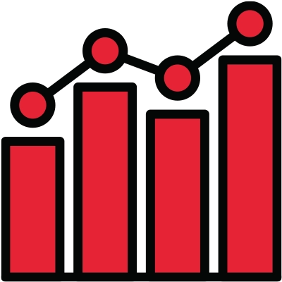 Upward trend graph indicating increased adoption of thrombectomy and CAVT
