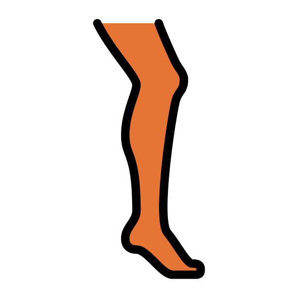 graphic of a leg, bent, slightly on their toes
