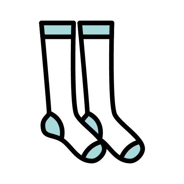 graphic of a pair of compression socks